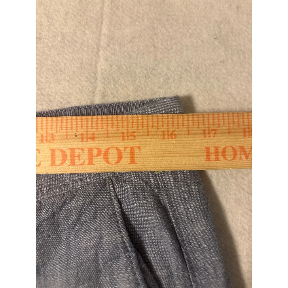 Banana Republic Chambray Shorts Mens 32 Blue Excellent Flat‎ Front Casual 9in
